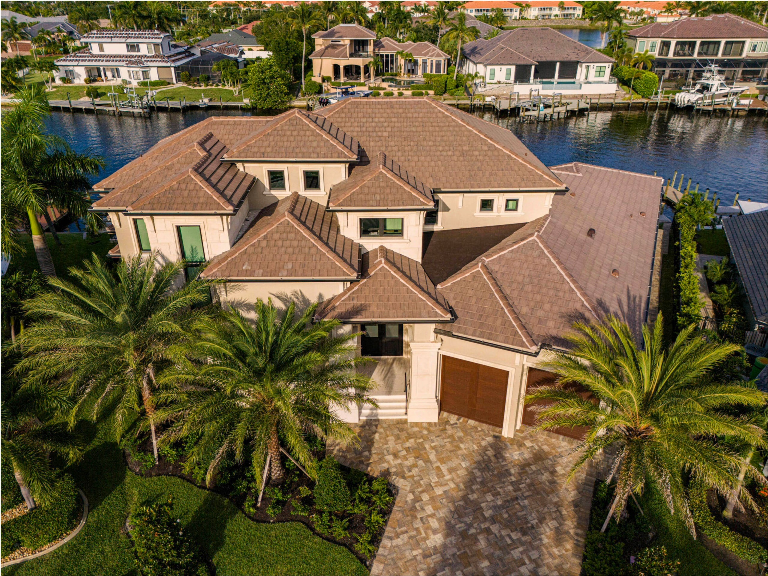 Bayfront estate with hand-cast architectural ornament, Naples FL