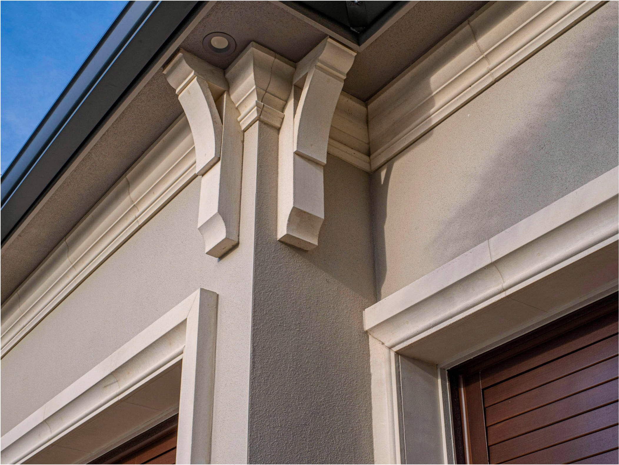 Hand-cast corbel detail at architectural scale